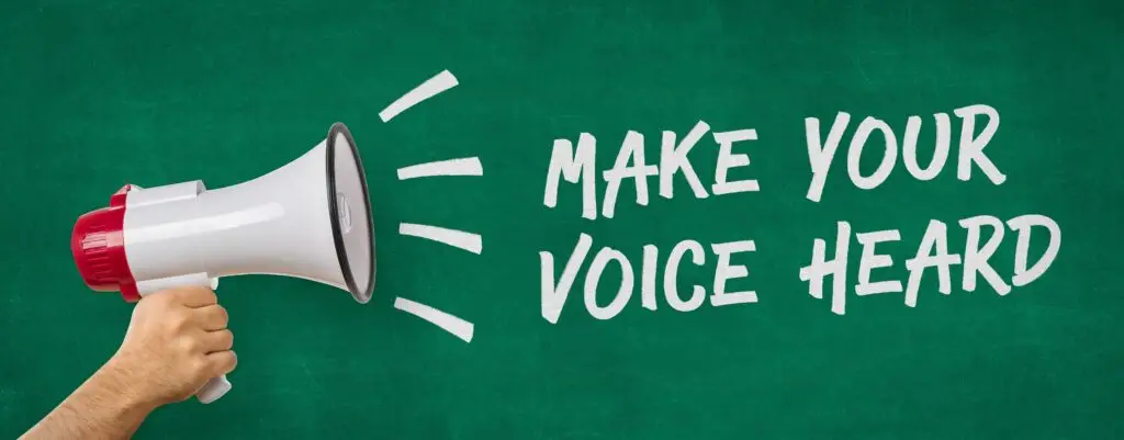 A planning consultant holding a megaphone - making your voice heard